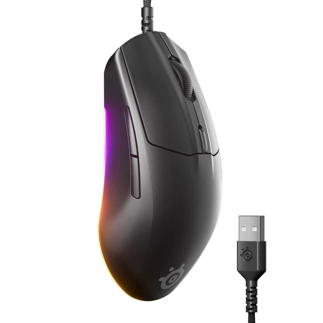 SteelSeries Rival 3 Gen 2 Gaming Maus - 8.500 DPI TrueMove Core-Optiksensor - 60 Millionen Klicks ga