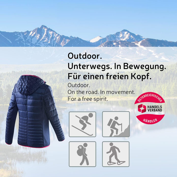 Black Crevice Hybrid-Jacke Damen I Damen-Funktionsjacke I Damen-Jacken mit 2 Reissverschlusstaschen