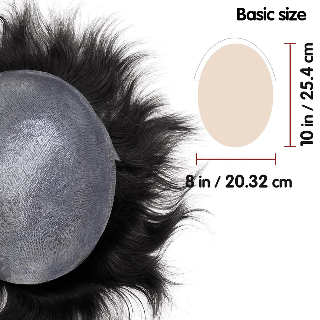 Lordhair Toupet Echthaar Männer,Perücke Männer,0,03 mm Dünne Leder Basis 20 * 25 CM Leichtes Haarers