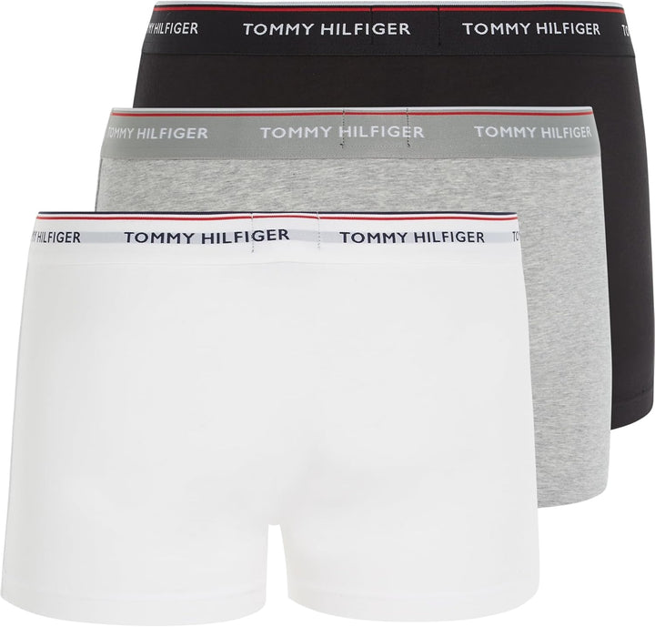 Tommy Hilfiger Herren 3er Pack Boxershorts Trunks Unterwäsche L Mehrfarbig (Black/Grey Heather/White