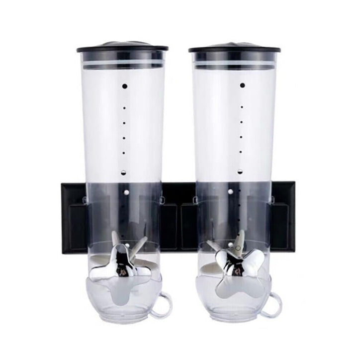 Müslispender, 3L Doppelbonbonspender, 2er-Pack, Müslispender, Wandmontage Cerealienspender Doppelt T