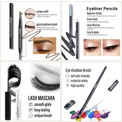 Professionelles Make-up Sets, MKNZOME 8st Schminkset Schminkkoffer Mädchen Gefüllt Frauen Makeup Pal