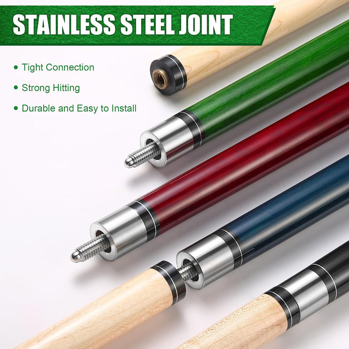 Pool Queue, 58 Zoll Billard Queue Kanadischer Ahornholz Pool Cue 13mm Spitzen für Professionelle Bil