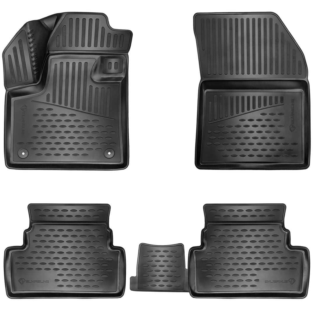 Elmasline Design 3D Gummimatten Set für Opel Grandland X Baujahr ab 2017 | Extra hoher 5cm Rand