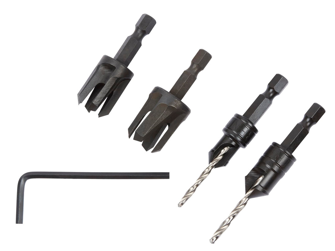 Trend Snappy 4 Piece Set Countersink & Plug cutter Set, enthält zwei Bohrsenker und passende Stecker
