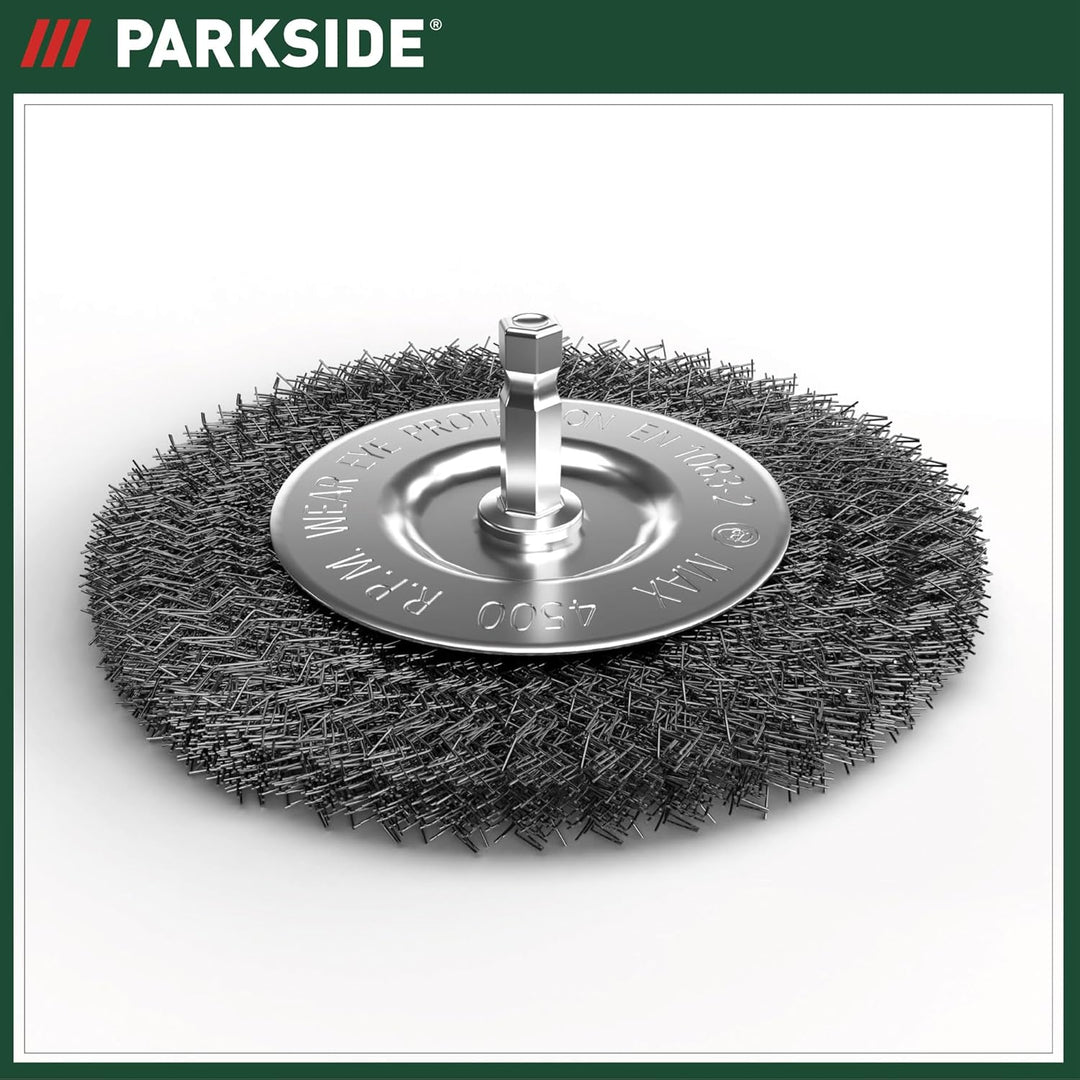 Parkside Fugenbürste Metallbürste mit Drahtborsten | Ersatzbürste aus Metall zur Entfernung von Flec