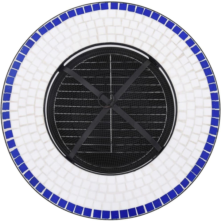 vidaXL Feuerschale Mosaik Feuerstelle Grill Gartenfeuer Feuerkorb Terrassenofen Grillfeuer Garten Te