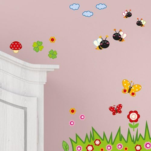 Wandkings Krabbelwelt Wandsticker Megapack Set, 95 Aufkleber, Gesamtfläche 260 x 70 cm