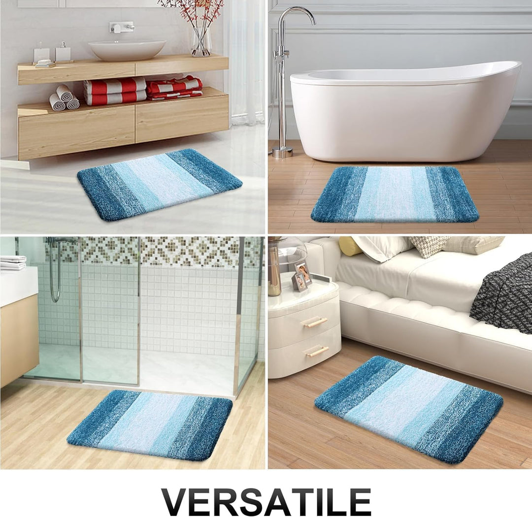 Homaxy Weich Badezimmerteppich 51x76 cm, rutschfest waschbar Badematte Flauschige Hochflor Badteppic