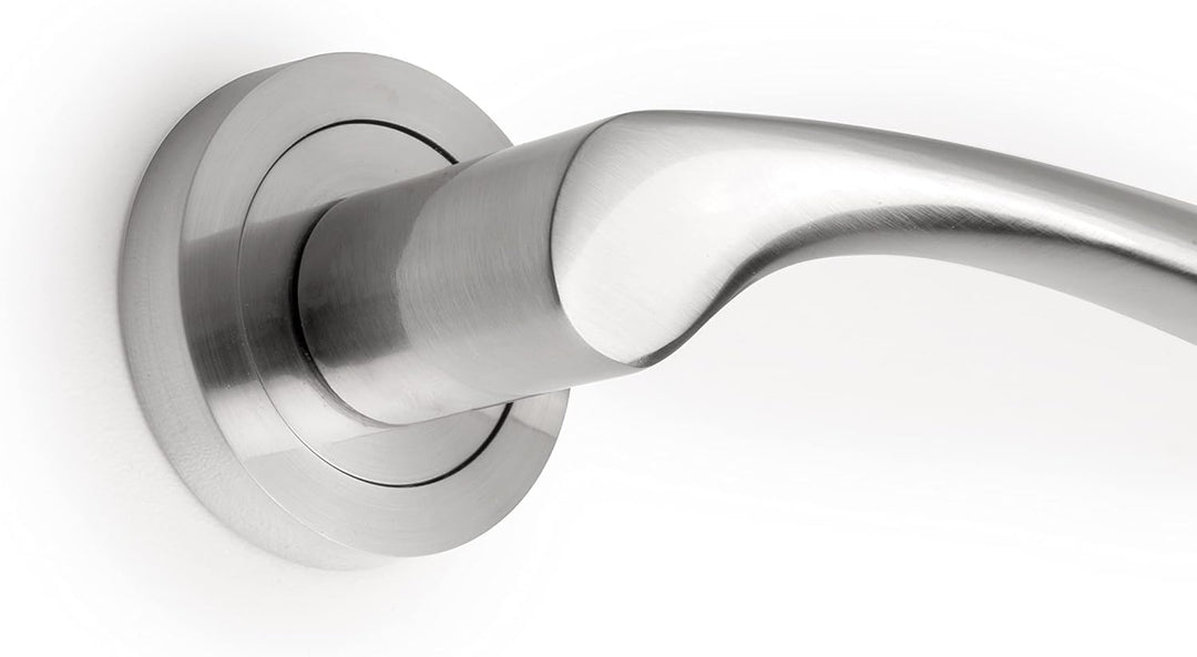 Emuca - Griff mit Rosetten mit 50 mm Durchmesser, Griff mit geschwungenem Design für Schiebetür, Alu