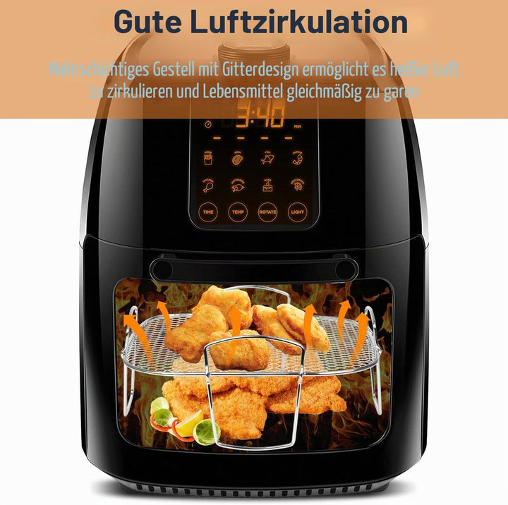 Air Fryer Rack für Cosori 5,5 l, quadratisches Luftfritteusen-Zubehör, Edelstahl-Luftfritteusen-Rega