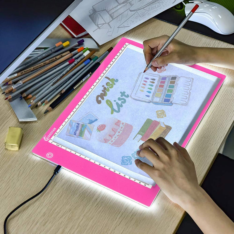 XIAOSTAR A4 Leuchttisch Led Licht Pad Copy Board Lichtplatten,mit einstellbarer Helligkeit,für Künst