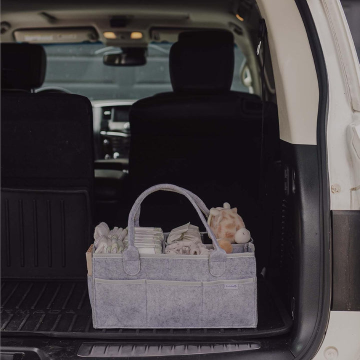 PUTSKA Windelorganizer Baby Windelcaddy Filztasche tragbar mit verstellbaren Fächern | Ultra Mobile