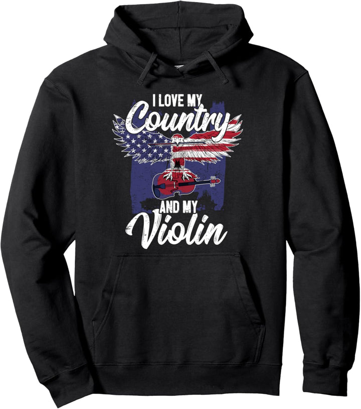 Violine Geigenspielerin Adler Geige Pullover Hoodie