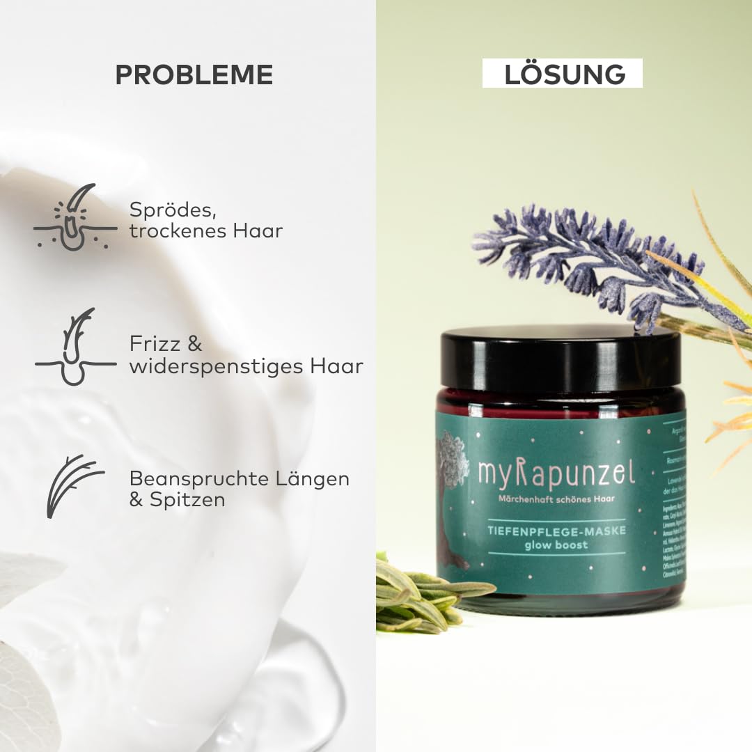 Tiefenpflege Haarmaske &amp; Haarkur – Feuchtigkeitsspendende Repair-Maske für strapaziertes Haar – glät
