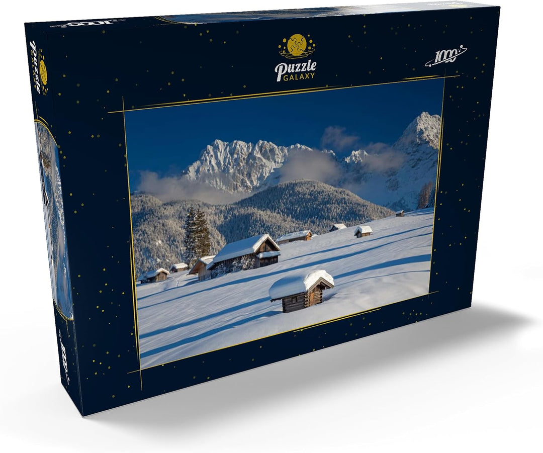 Heustadel bei Mittenwald mit Wörner und Karwendelgebirge - Premium 1000 Teile Puzzle - MyPuzzle Sond