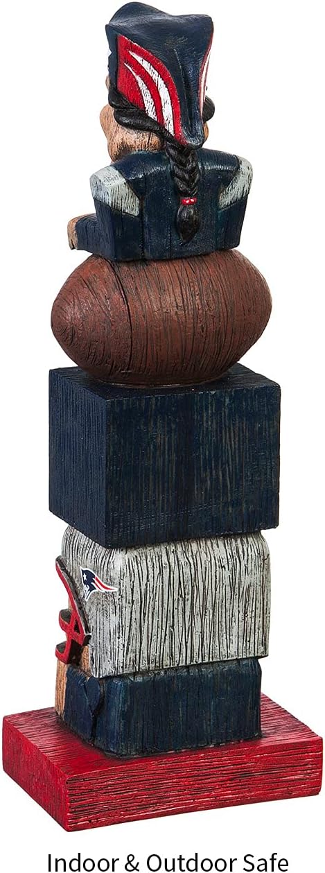 Team Sports America NFL Unisex NFL Tiki Totem New England Patriots 5.5" x 16" Braun, New England Pat