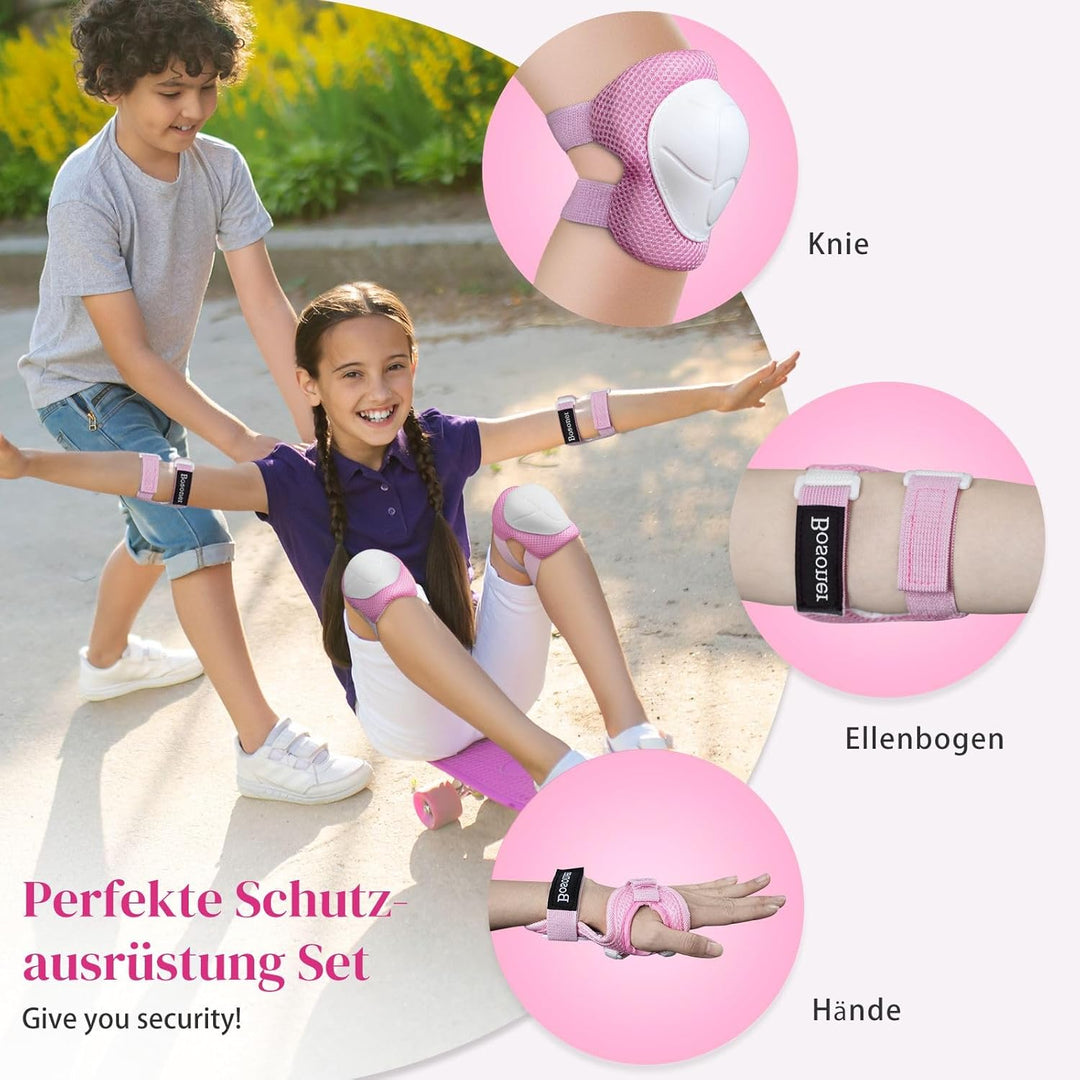 Knieschoner Kinder Schoner Inliner Protektoren: [6er Set] Schützer Inline Skates Knieschützer Skateb