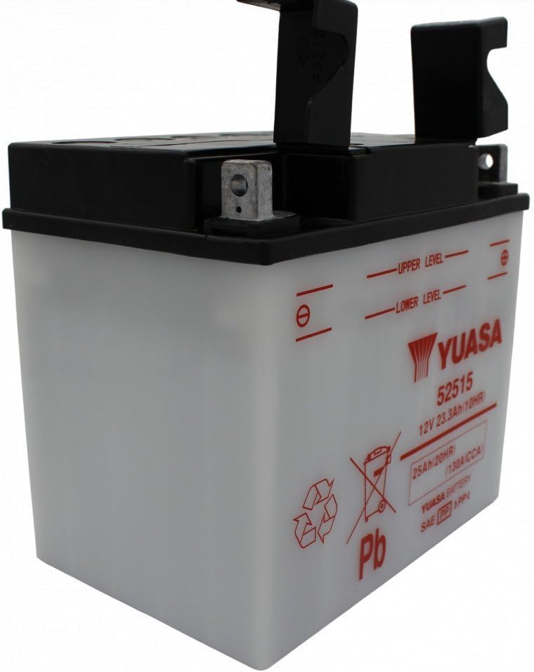YUASA 52515 -Y- Batterie Offen ohne Saeure, 12 Volt, 130 A, 25 Ah (20 Stunden)