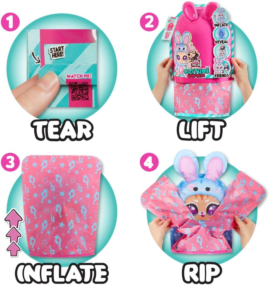 L.O.L. Surprise! Tweens Costume Surprise Aya Cherry Modepuppe mit Aufblasbarem Blauem Hasenkostüm un