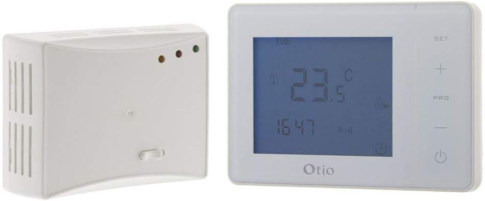 Thermostat programmable sans fil blanc