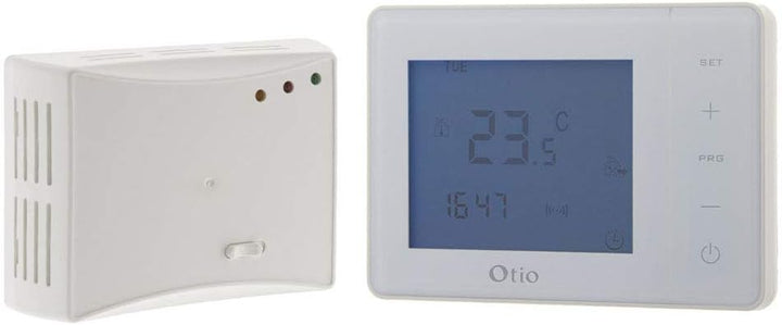Thermostat programmable sans fil blanc