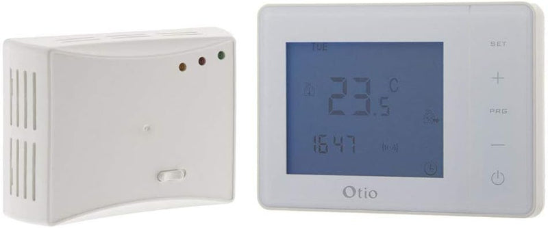 Thermostat programmable sans fil blanc