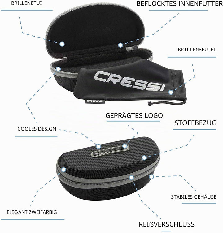 Cressi Ninja - Polarisierte Sonnenbrille Herren und Sonnenbrille Damen, Entspiegelte Gläser Wasserab