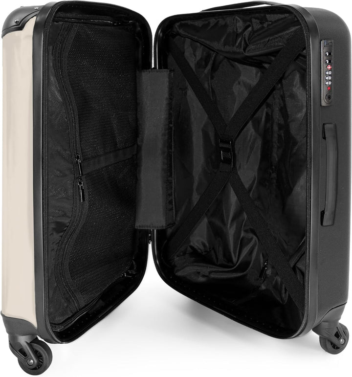 NoBoringSuitcases.com® Koffer Kinder Gross 67x43x25 cm Reisekoffer Kinderkoffer 4 Rollen Leicht Koff