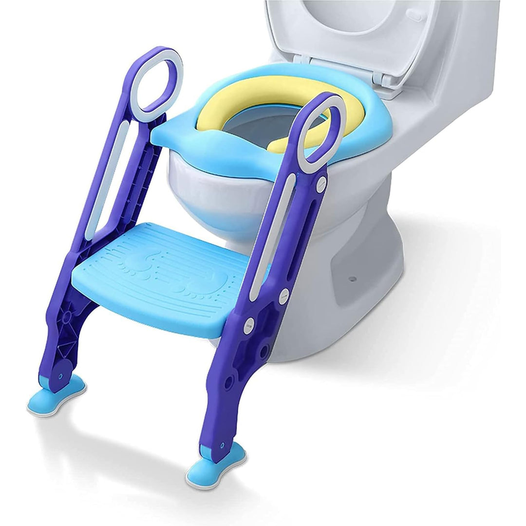 Toilettensitz Kinder mit Treppe, Aufun Toilettentrainer Faltbar Leiter Lerntöpfchen mit Treppe Baby