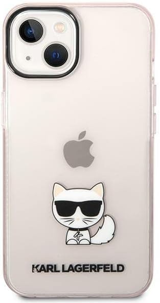 KARL LAGERFELD KLHCP14SCTTRI hülle für iPhone 14 6,1" hardcase rosa/pink Transparent Choupette Body