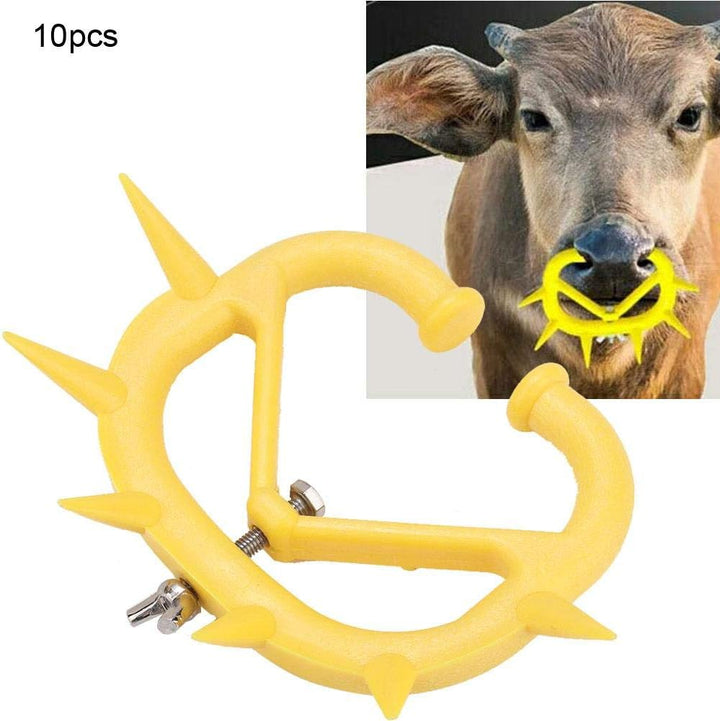 Zerodis 10 Stück Kuhnasenring, Farm Livestock Animal Weaner Kunststoff-Entwöhnungswerkzeug Entwöhnun