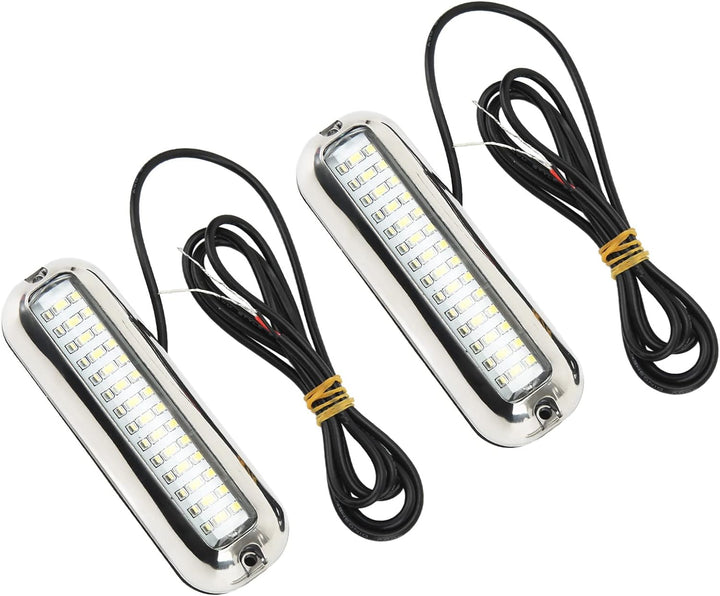 2 Stück Bootsnavigationslicht,Boots-Unterwasser LED Leuchten,Marine LED Leuchten 42 LED Wasserdichte