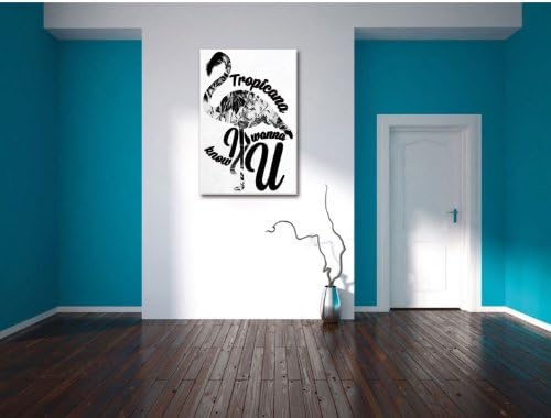 Tropicana negative Leinwandbild Bild auf Leinwand, XXL riesige Bilder fertig gerahmt mit Keilrahmen,