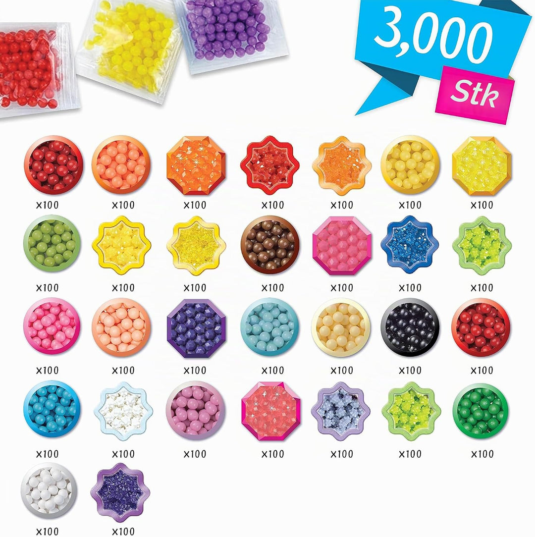 Aquabeads 31913 Mega Nachfüllperlen Set im Koffer - Perlen Nachfüllset Single, Single