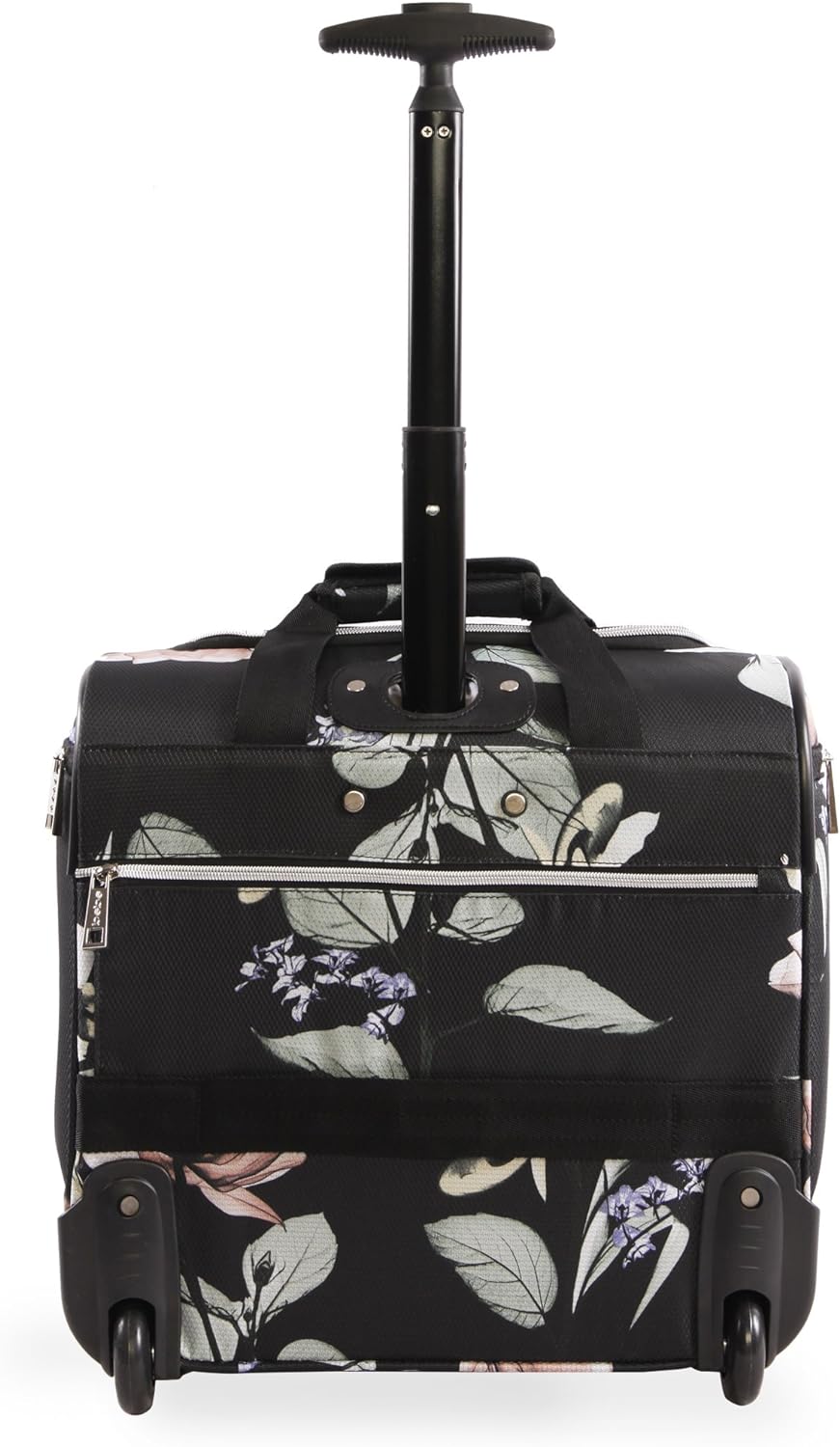 Bebe Valentina Damen-Handgepäcktasche mit Rädern unter dem Sitz, Floral Black, Einheitsgrösse, Valen