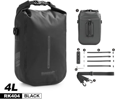 Rhinowalk Fahrradtasche, Gepäckträgertasche, wasserdicht, Fahrradtasche für Gepäckträger, Satteltasc