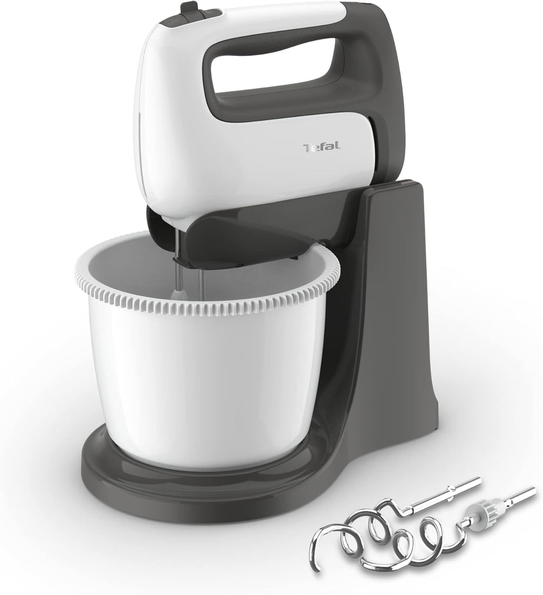 Tefal HT464138 Prep'Mix Hand Mixer with Rotating Bowl 2.5 L 500 W White