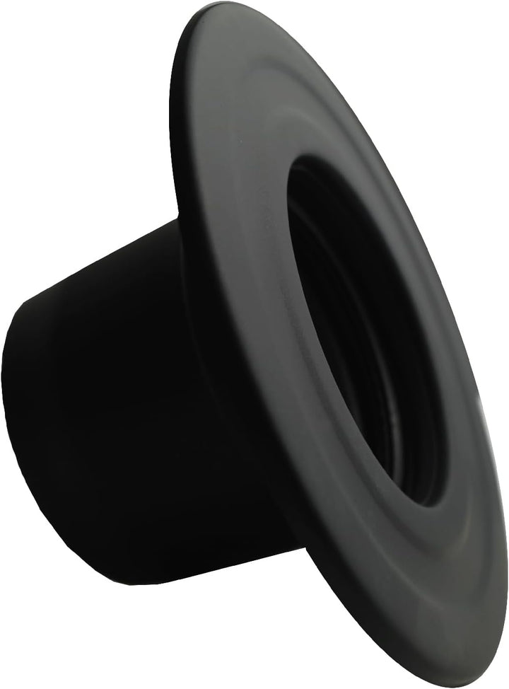 FIREFIX R80/WR Pelletofenrohr, 80 mm, schwarz, Rosette mit Wandfutter