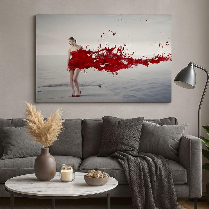 Bilder auf Leinwand 100x70cm Leinwandbild Weiblich modell posieren nackt Gross Wanddeko Bild Schlafz