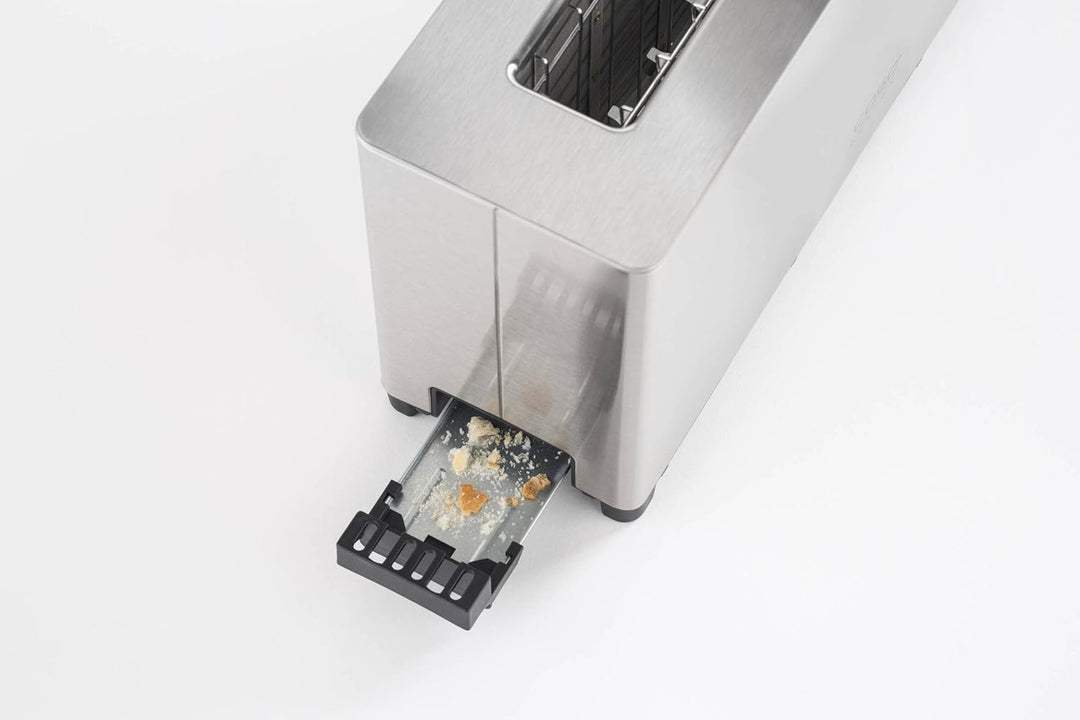 CASO Classico T 2 - Design Toaster, Edelstahlgehäuse, Optimale Röstgradeinstellung auf 5 Stufen, Ink