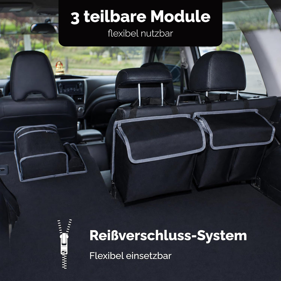 Vicera Kofferraum Organizer mit Klett – Grosse Kofferraumtasche für SUV, Kombi, Bus, Vans, grosse Au