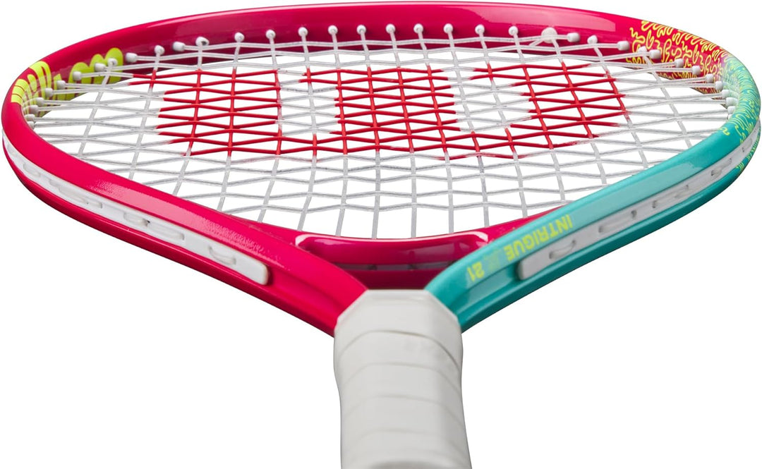 Wilson Intrigue Jr 21 Tennis Racket, Rot/Türkis