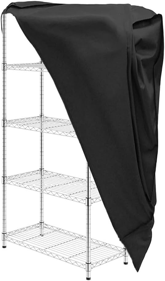 91,4 x 45,7 x 182,9 cm Aufbewahrungsregal-Abdeckung, Drahtregal, schwarzes PVC-Netz, wasserdichtes S