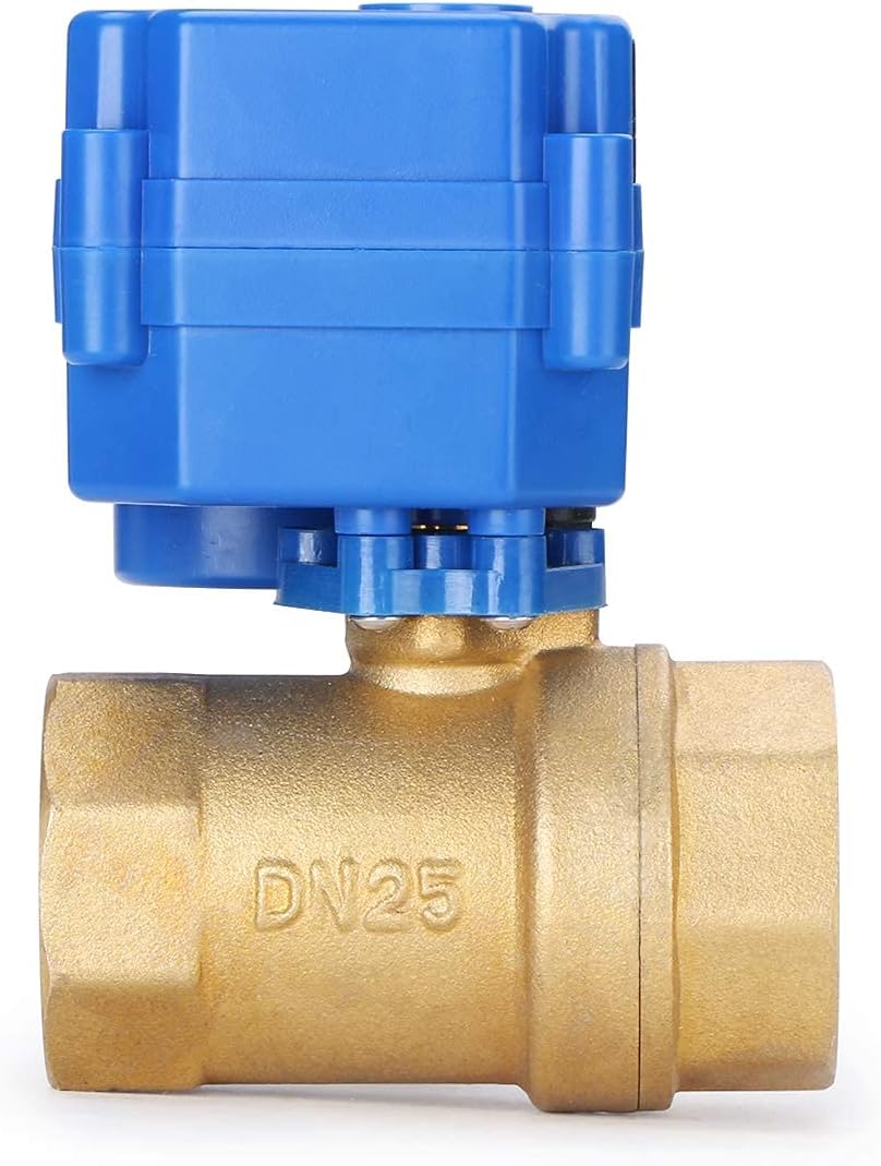 U.S. Solid 1" Motorkugelhahn Messing Elektrische Zonenventil, 9-24V DC, 2 Drähte, umgekehrte Polarit