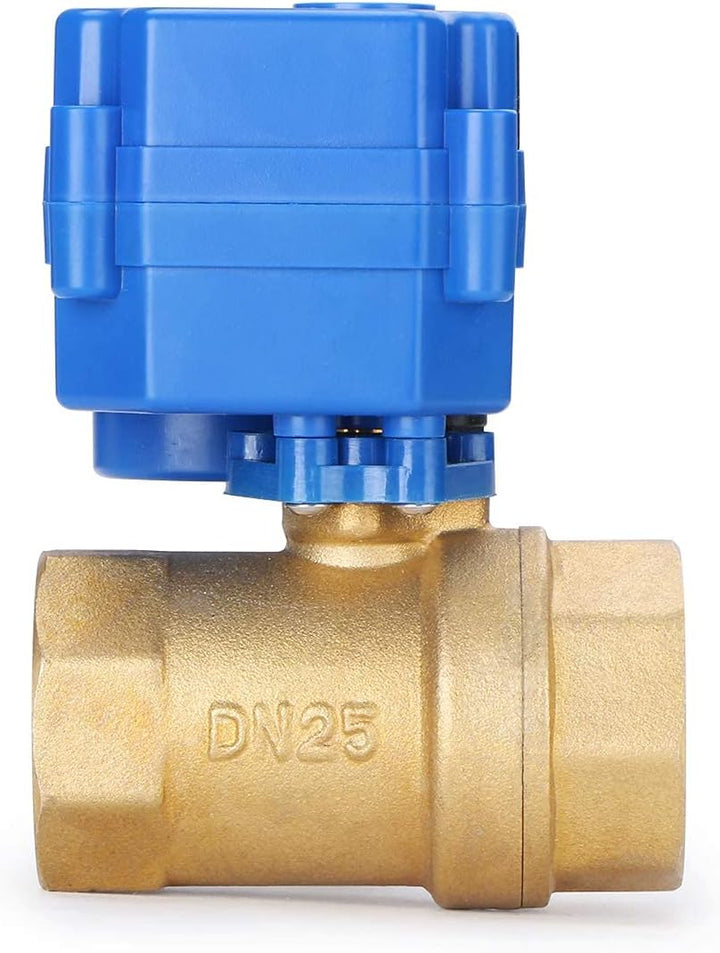 U.S. Solid 1" Motorkugelhahn Messing Elektrische Zonenventil, 9-24V DC, 2 Drähte, umgekehrte Polarit