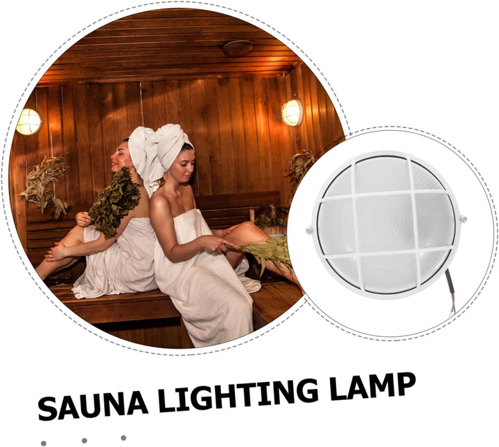DOITOOL Sauna Beleuchtungslampe Glasleuchte für Dampfbad Sauna Raum Deckenlampe für Keller und Feuch
