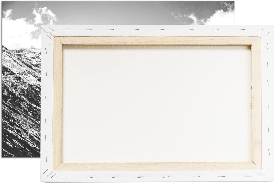 deyoli durch die Berge schlingendes Tal Effekt: Schwarz&Weiss, Format: 80x60 als Leinwandbild, Motiv