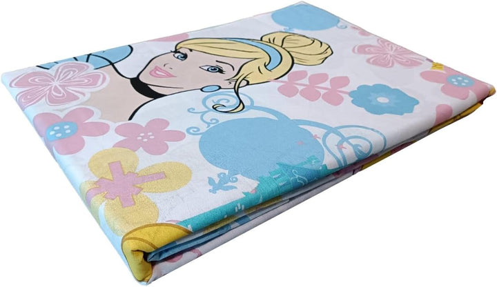 Princess, Bettlaken für Einzelbett, Spannbettlaken, Kissenbezug, Rosa, Disney, 100% Baumwolle, offiz