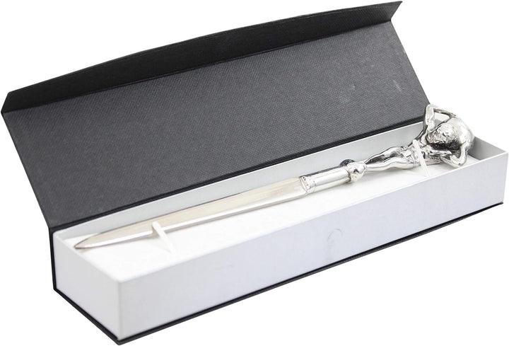 Cavagnini, Eleganter Brieföffner aus Edelstahl und Zinn, inklusive Geschenkbox (Herren) Uomo, Uomo